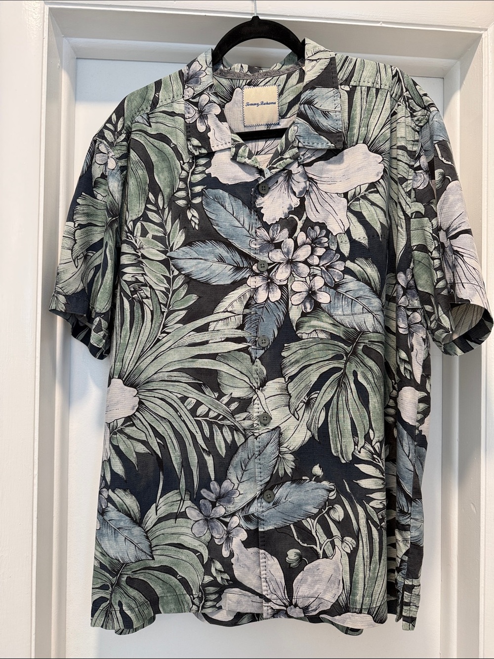 Tommy Bahama Black Tropica Camp Shirt
